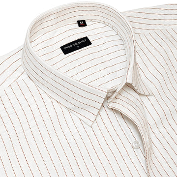 Fine Maroon Pinstripe Linen Shirt