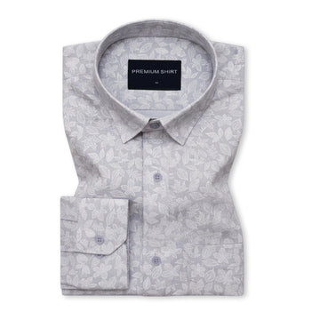 Frosted Lavender Abstract Linen Shirt