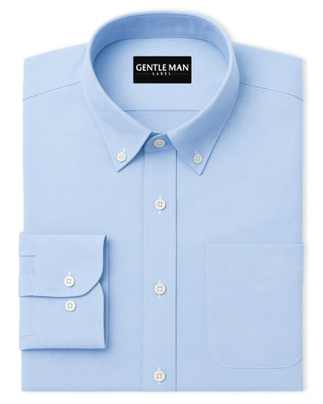 Sky Blue Oxfords Cotton Shirt For Men