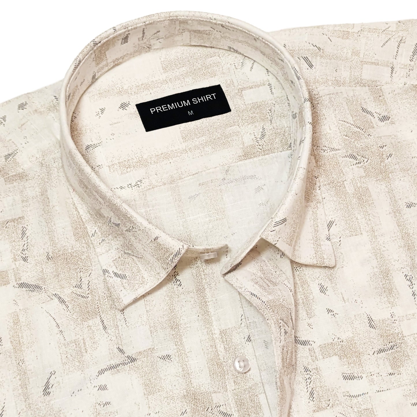 Pack of 2 Frosted Lavender & Sandstone Abstract Linen Shirts Bundle For Men