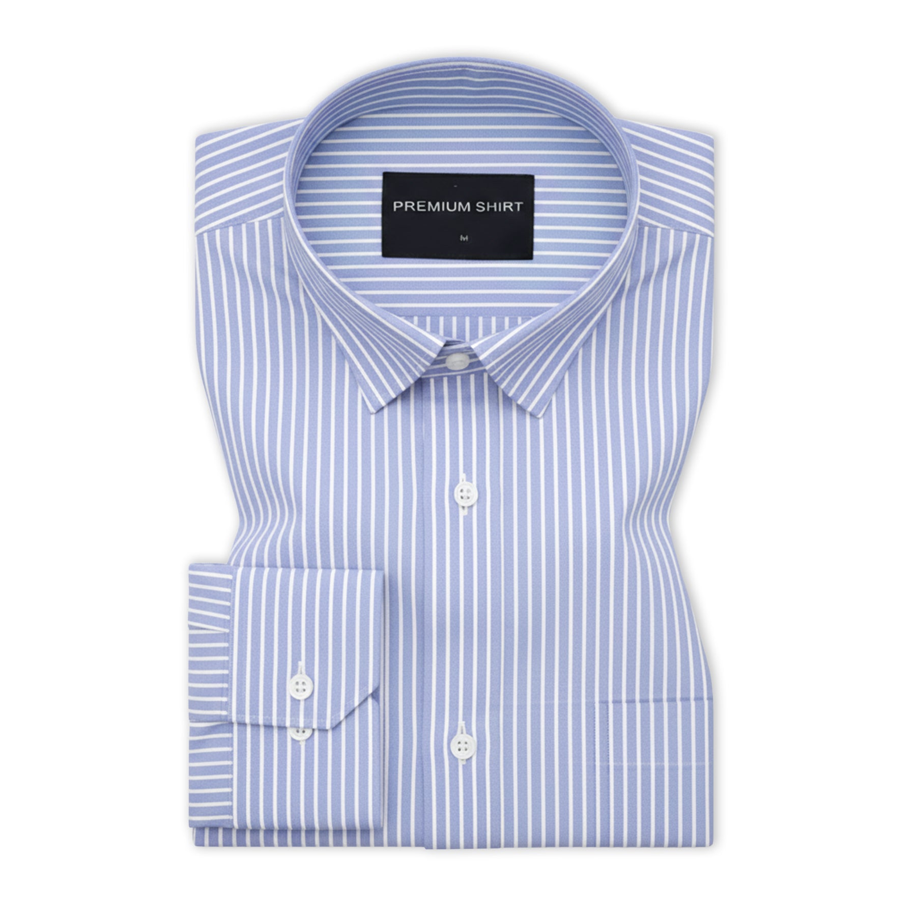 Cambridge Blue Pinstripe Oxford Shirt For Men