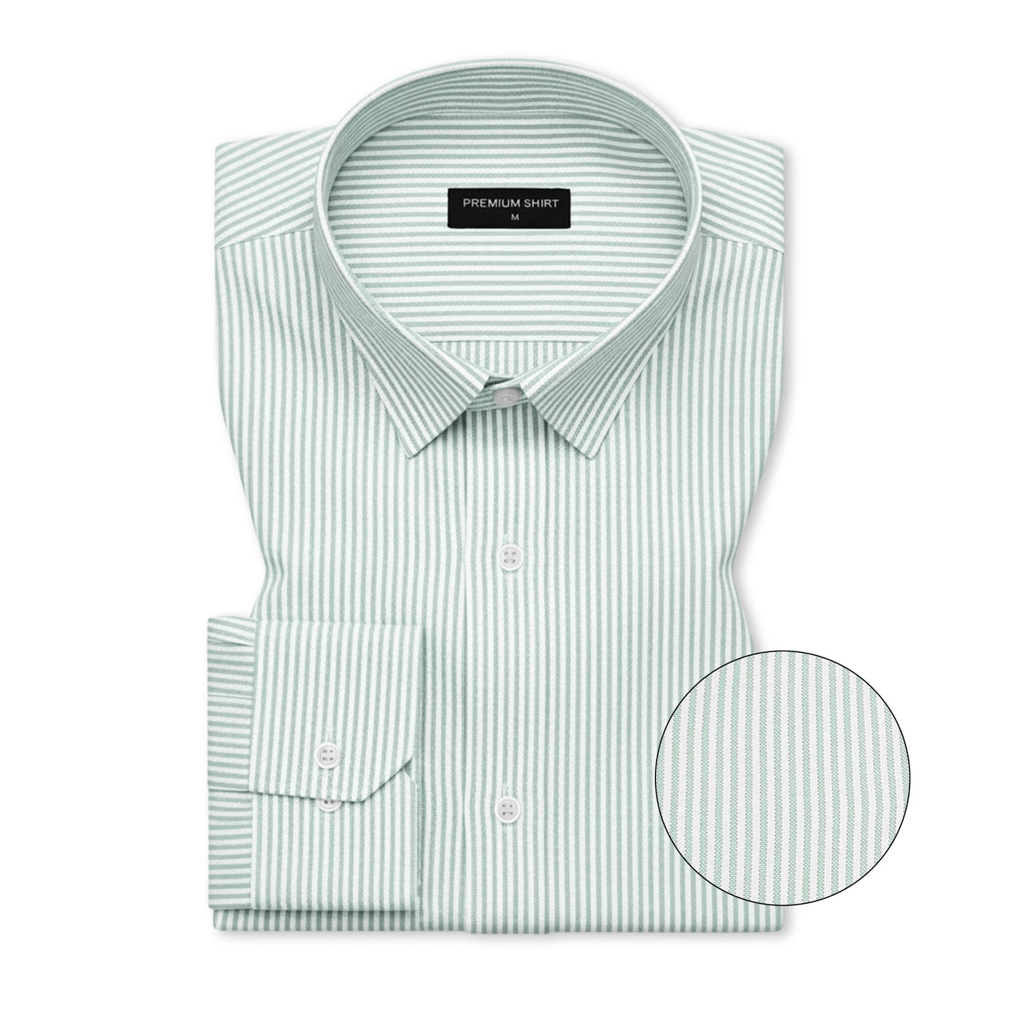 Bold Mint Pinstripe Oxford Shirt For Men