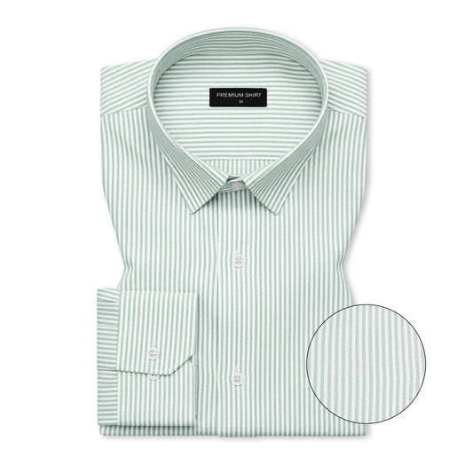 Bold Mint Pinstripe Oxford Shirt For Men