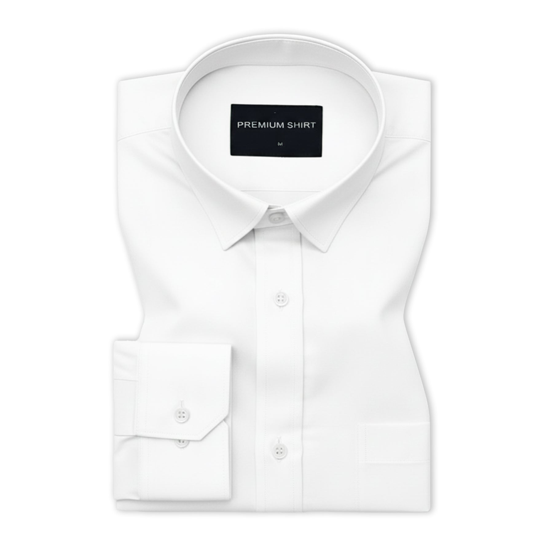Pearl White Twill Cotton Shirt For Men