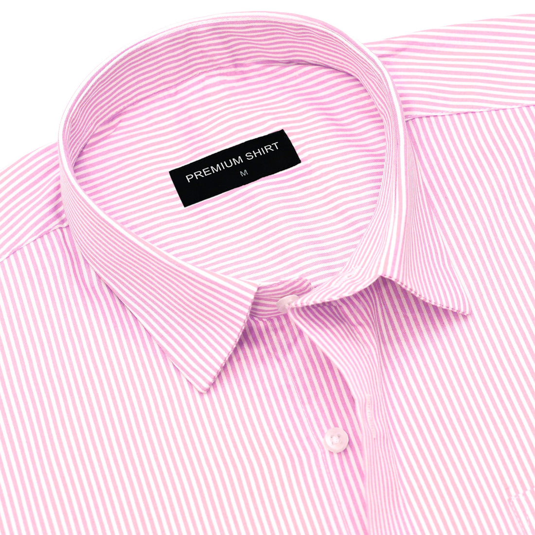 Pack of 2 Pink & Black Cotton Blend Stripes Shirts Bundle For Men