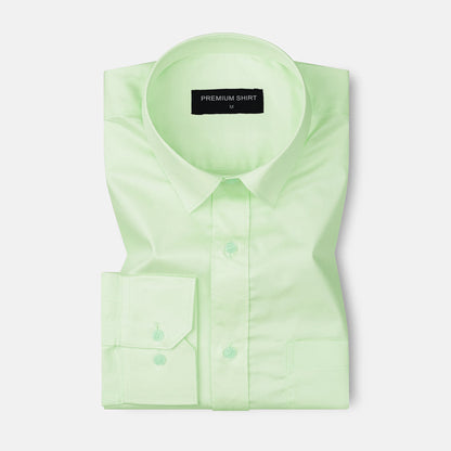 Mint Green Cotton Shirt for Men