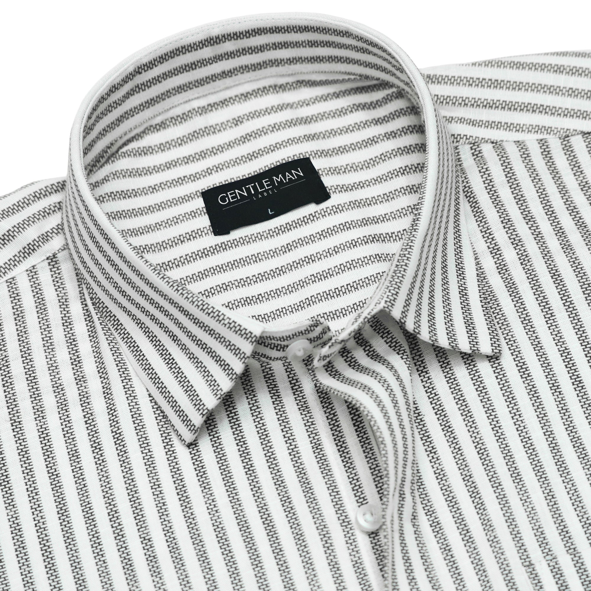 Black Prism Pinstripe Linen Shirt