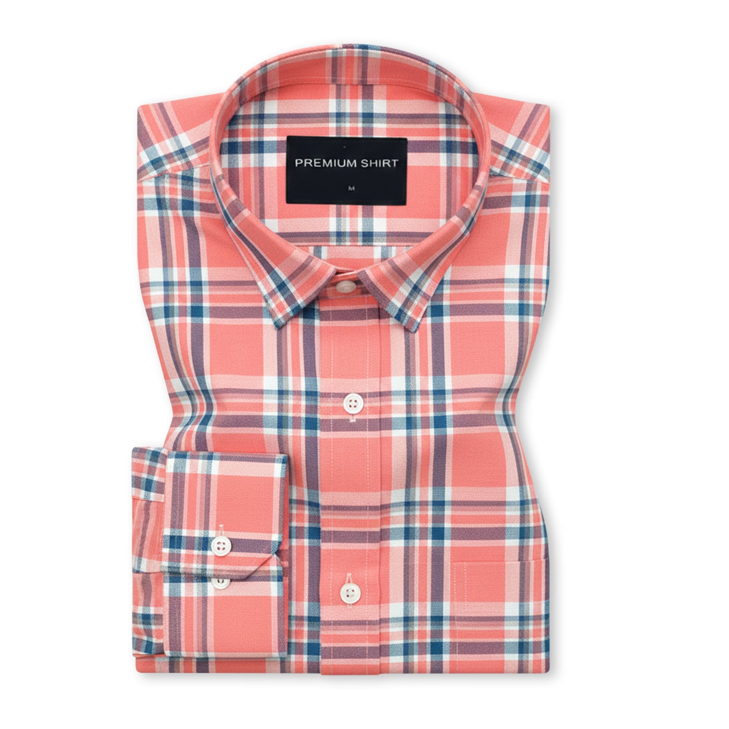 Coralberry Classic Check Cotton Shirt for Men