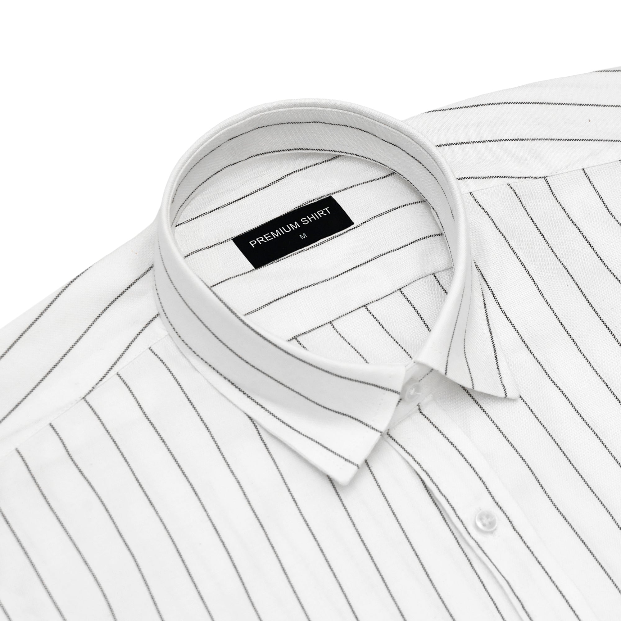 White Noir Pinstripe Oxford Shirt