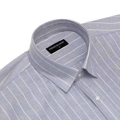 Periwinkle Pinstripe Oxford Shirt For Men