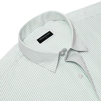 Bold Mint Pinstripe Oxford Shirt For Men