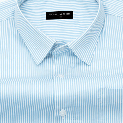 Ocean Breeze Cotton Blend Stripes Shirt for Men