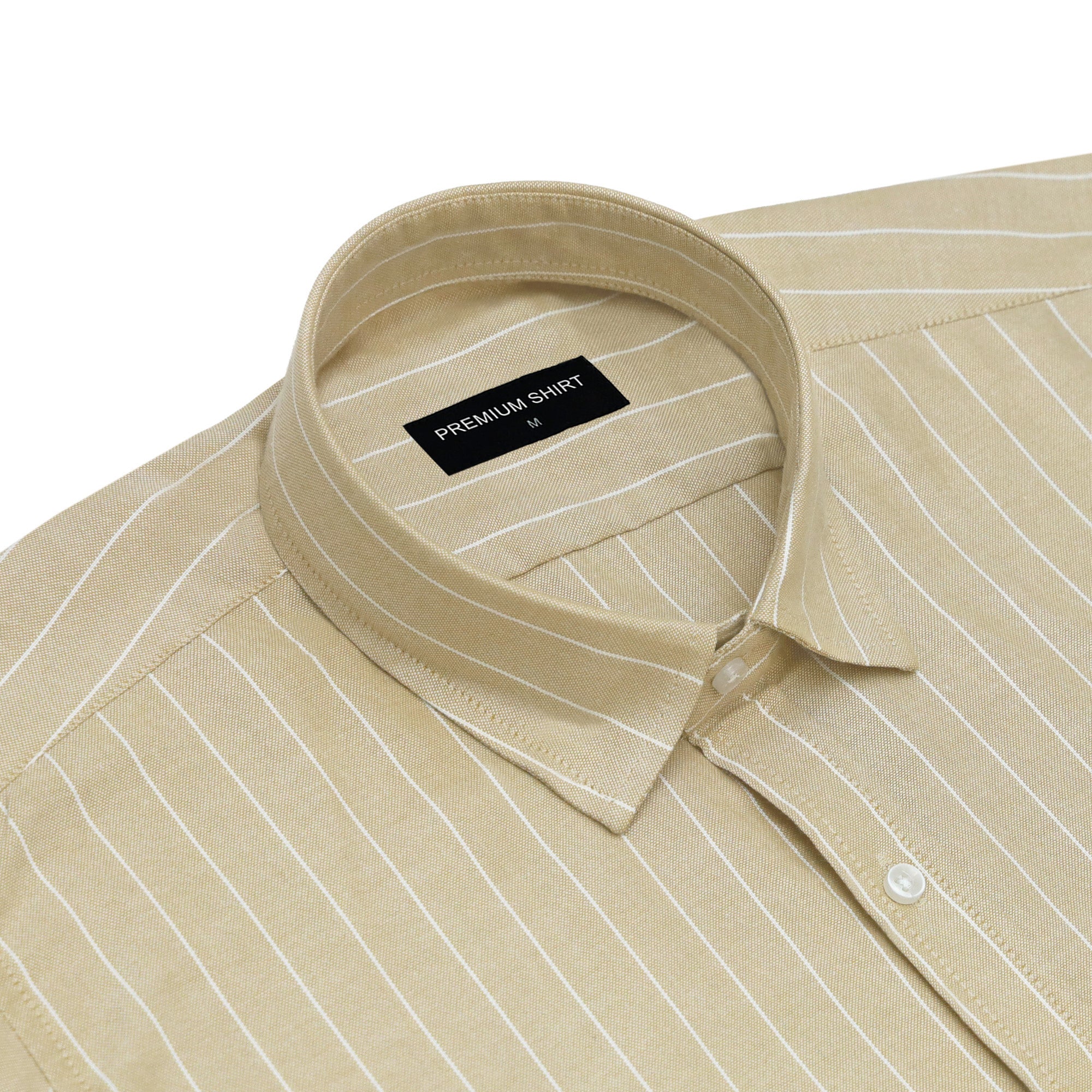 Desert Beige Pinstripe Oxford Shirt