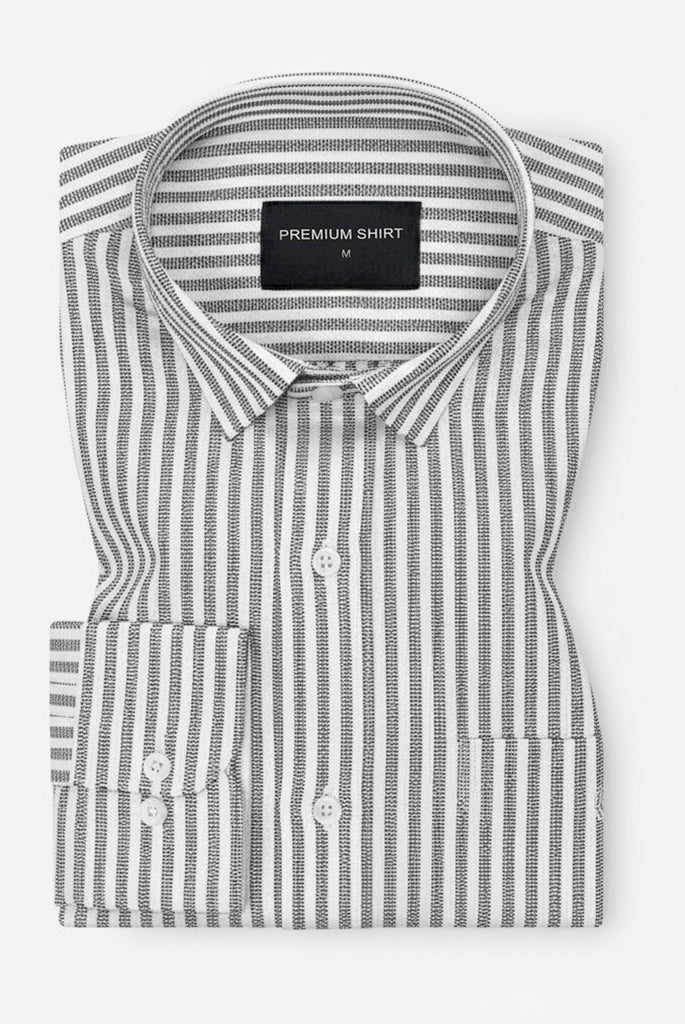 Black Prism Pinstripe Linen Shirt