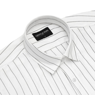 White Noir Pinstripe Oxford Shirt