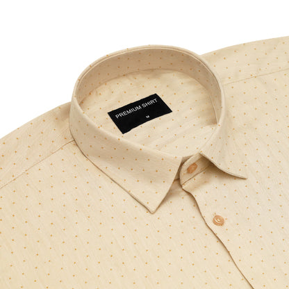 Sun Beige Party Wear Shirt for Men