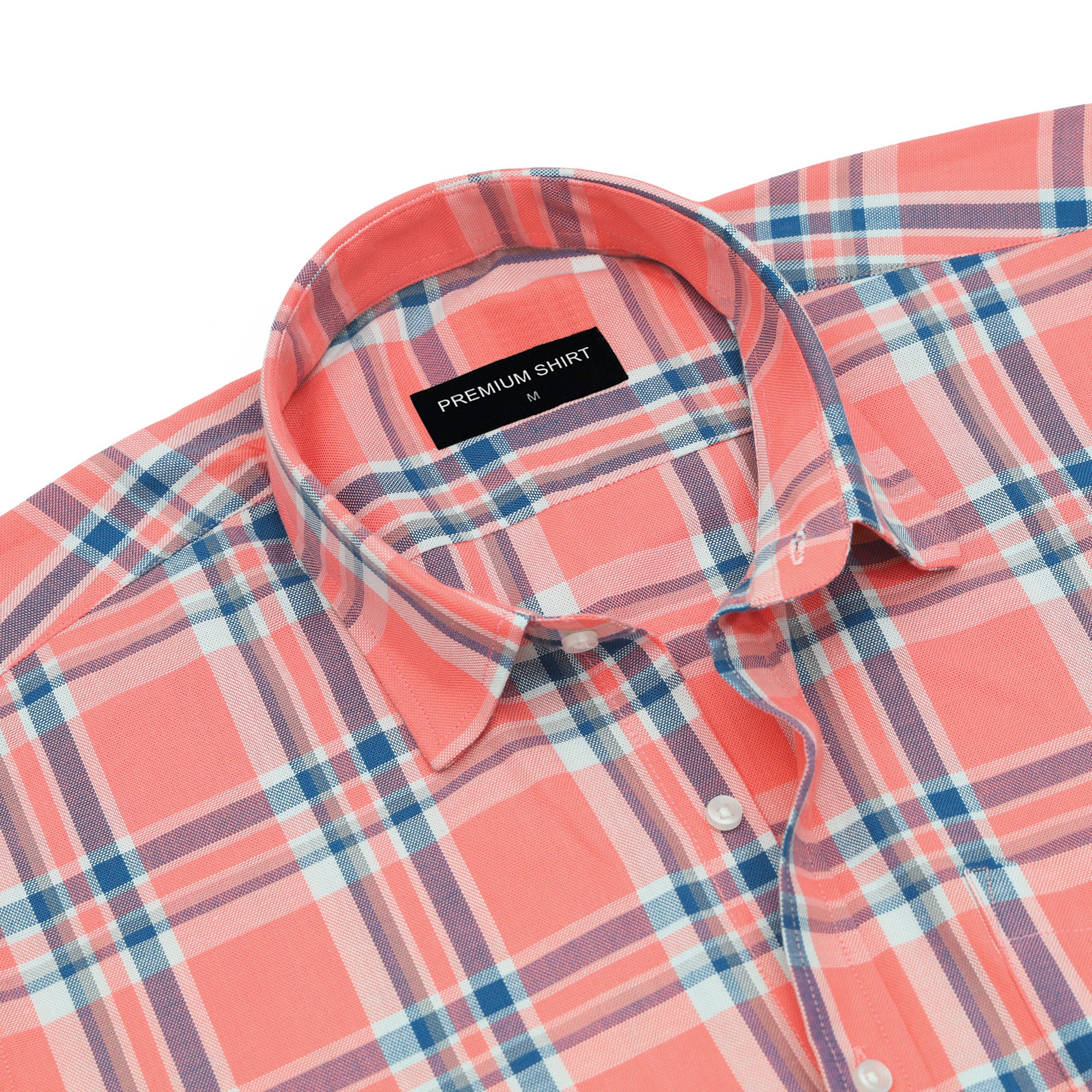 Coralberry Classic Check Cotton Shirt for Men