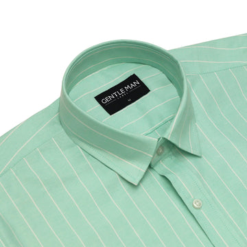 Icy Mint Pinstripe Oxford Shirt