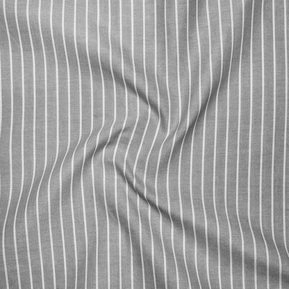 Dark Grey Pinstripe Oxford Shirt For Men