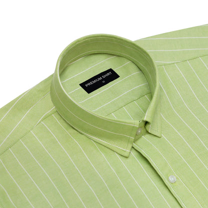 Pistachio Pinstripe Oxford Shirt For Men
