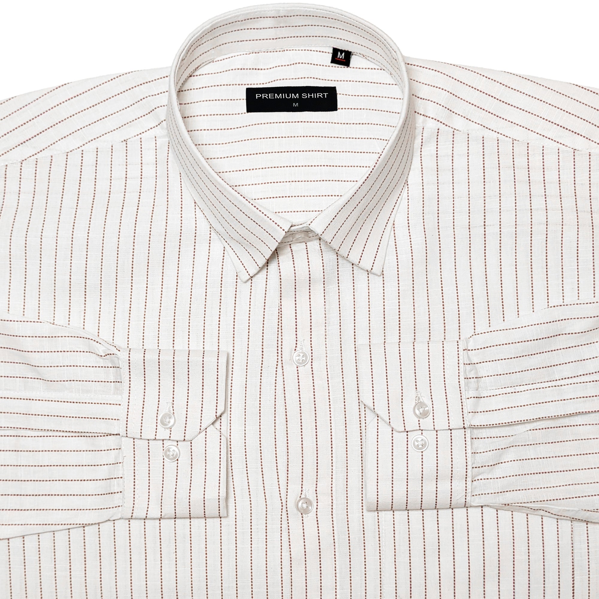 Fine Maroon Pinstripe Linen Shirt