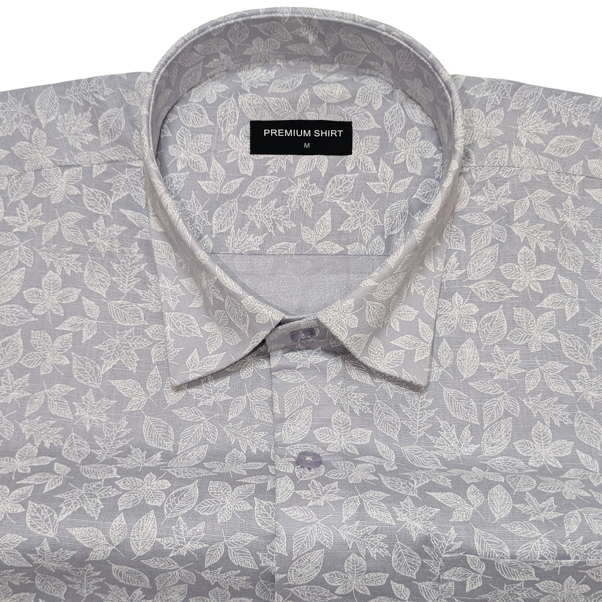 Frosted Lavender Abstract Linen Shirt
