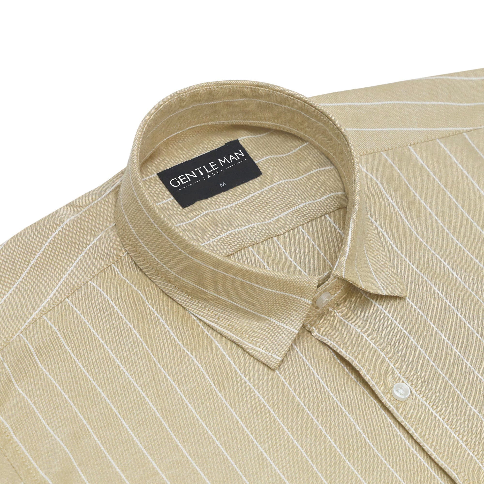 Desert Beige Pinstripe Oxford Shirt