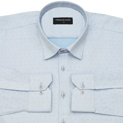 Glacier Blue Party Wear Shirt for Men