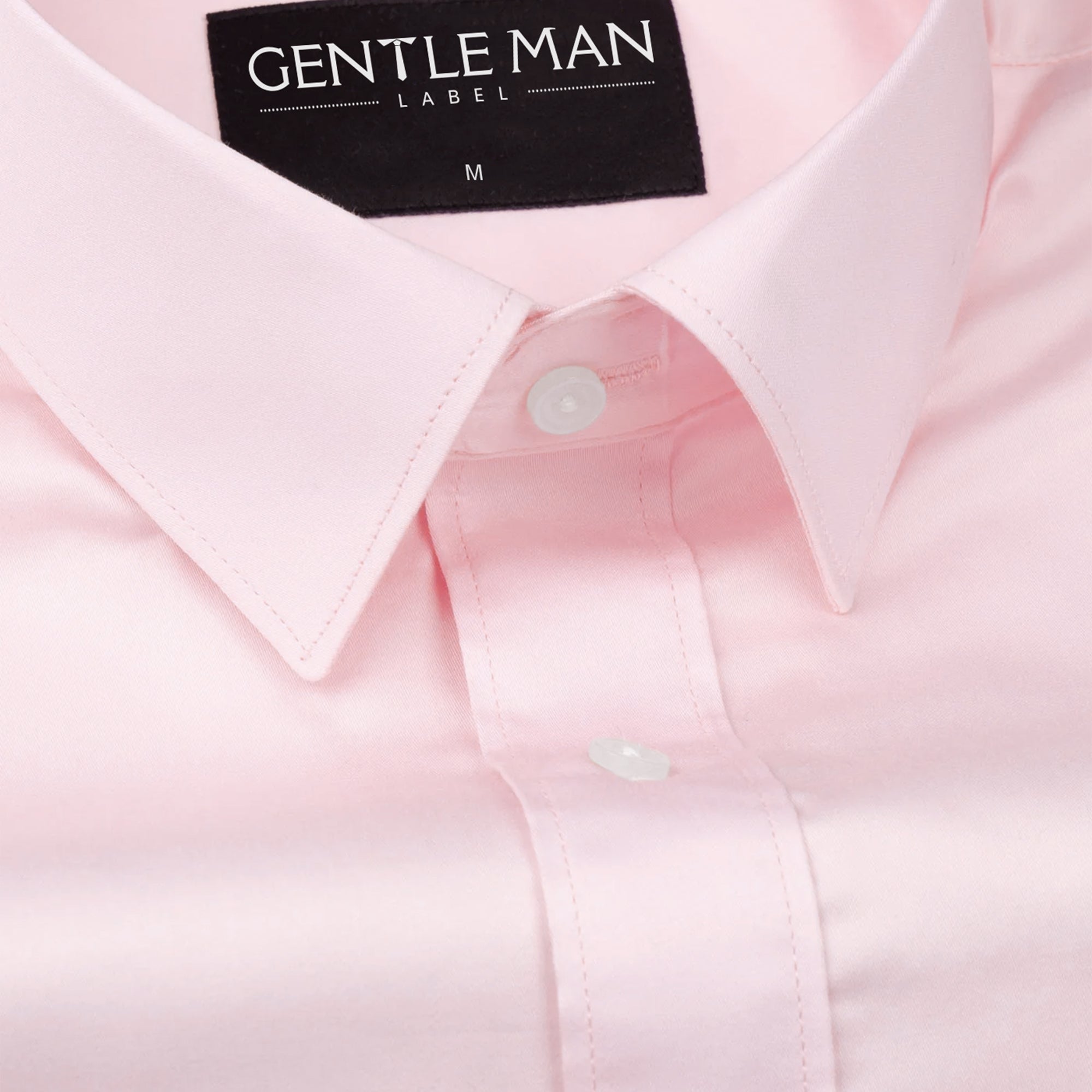 Blush Pink Satin Shirt for Men