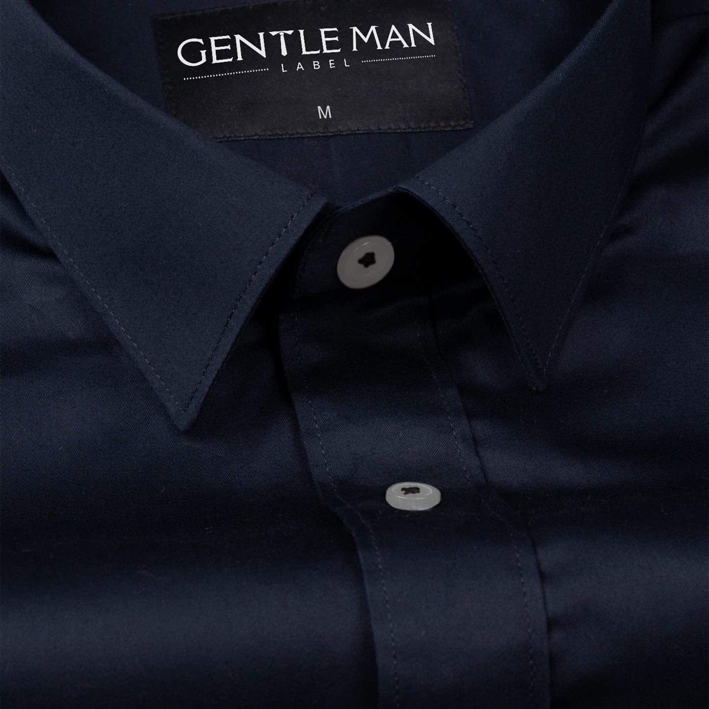 Deep Navy Blue Satin Shirt for Men