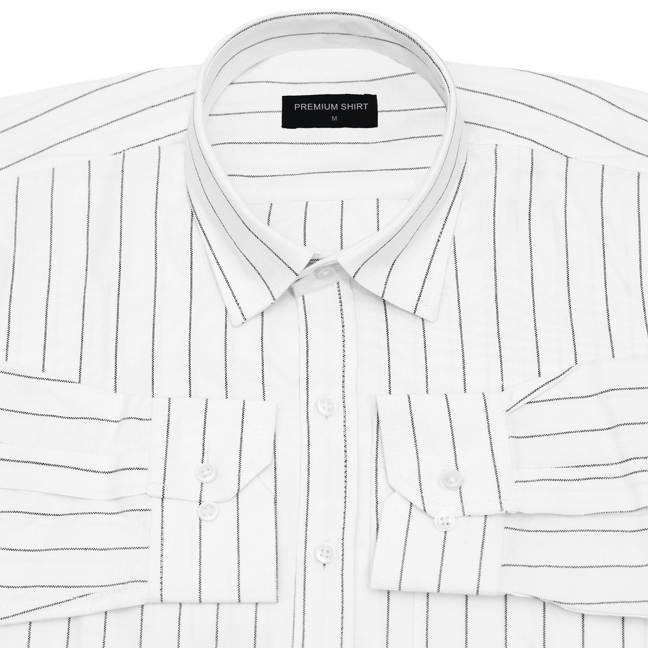 White Noir Pinstripe Oxford Shirt