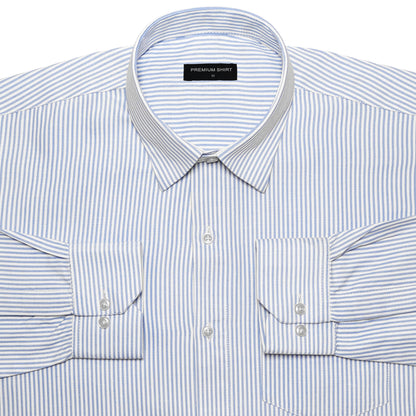 Bold Blue Pinstripe Oxford Shirt For Men
