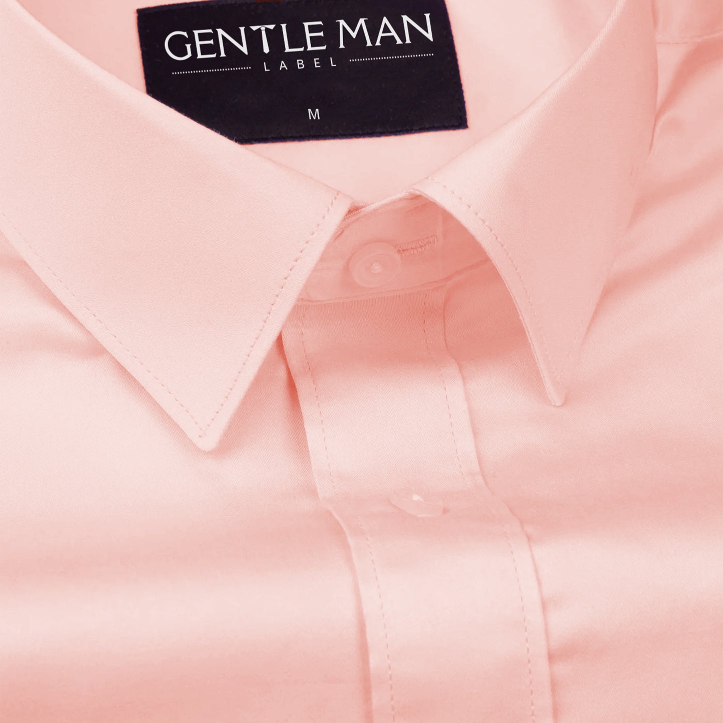Blush Pink Satin Shirt for Men