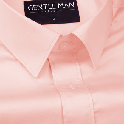 Blush Pink Satin Shirt for Men