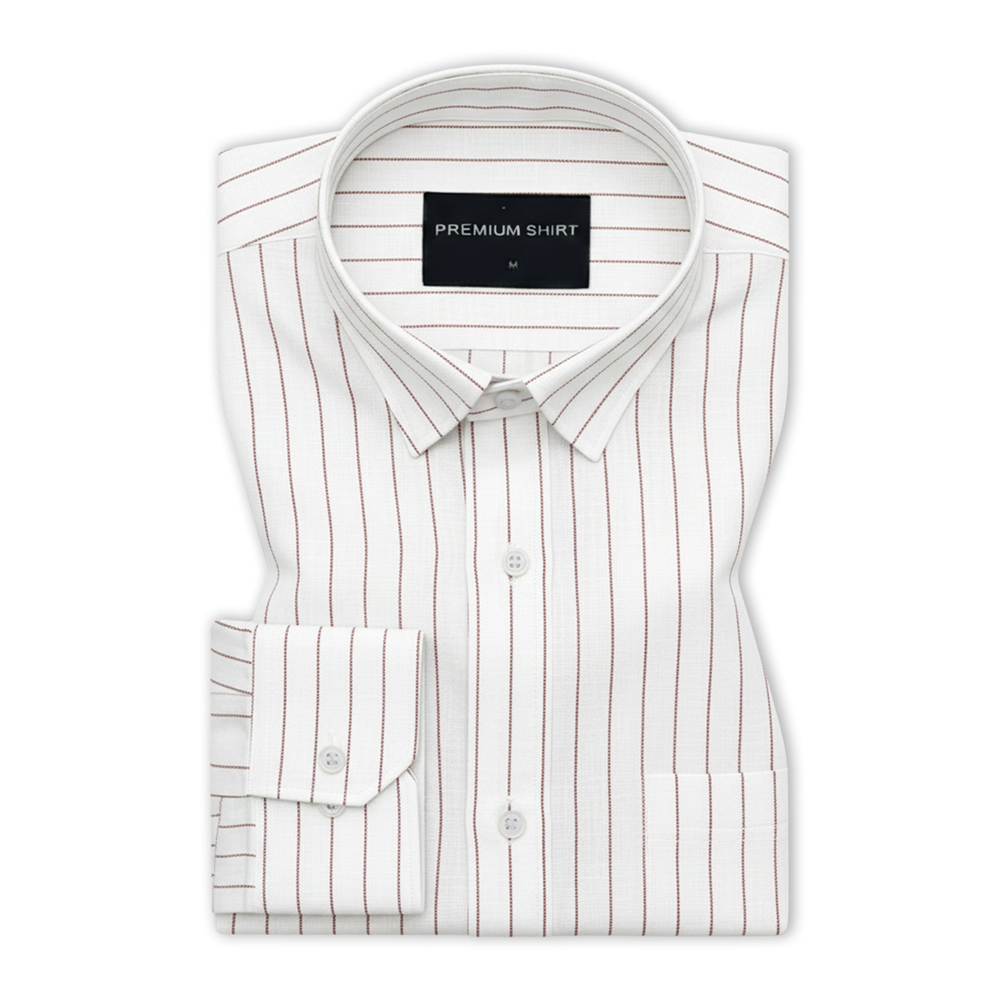 Fine Maroon Pinstripe Linen Shirt For Men – Gentleman Label