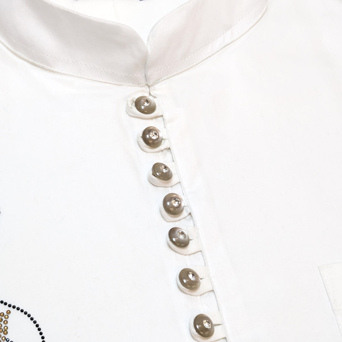 Designer White Satin Short Kurta For Men