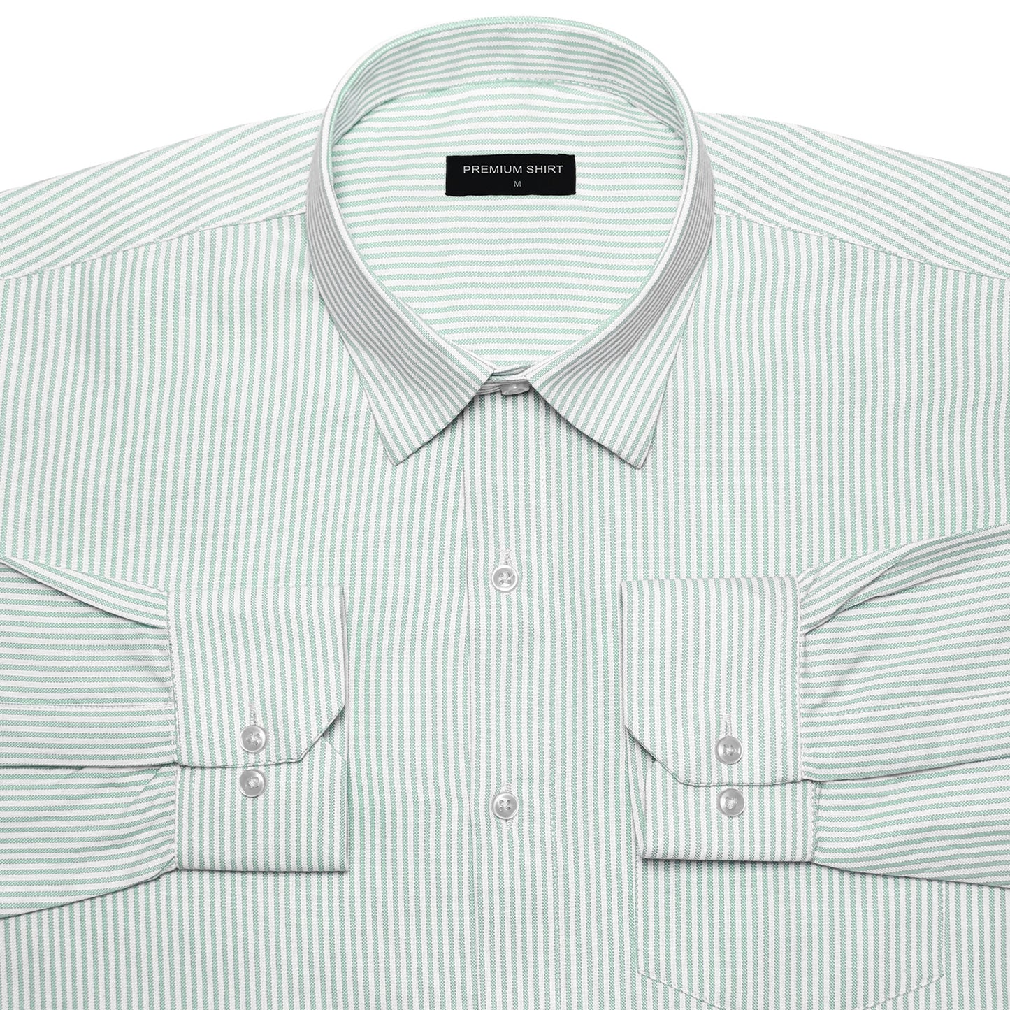 Bold Mint Pinstripe Oxford Shirt For Men