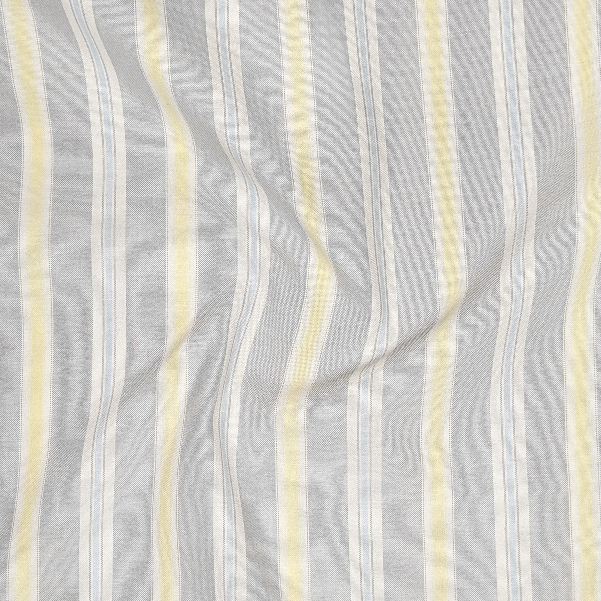 Soft Grey Oxford Stripe Cotton Shirt For Men