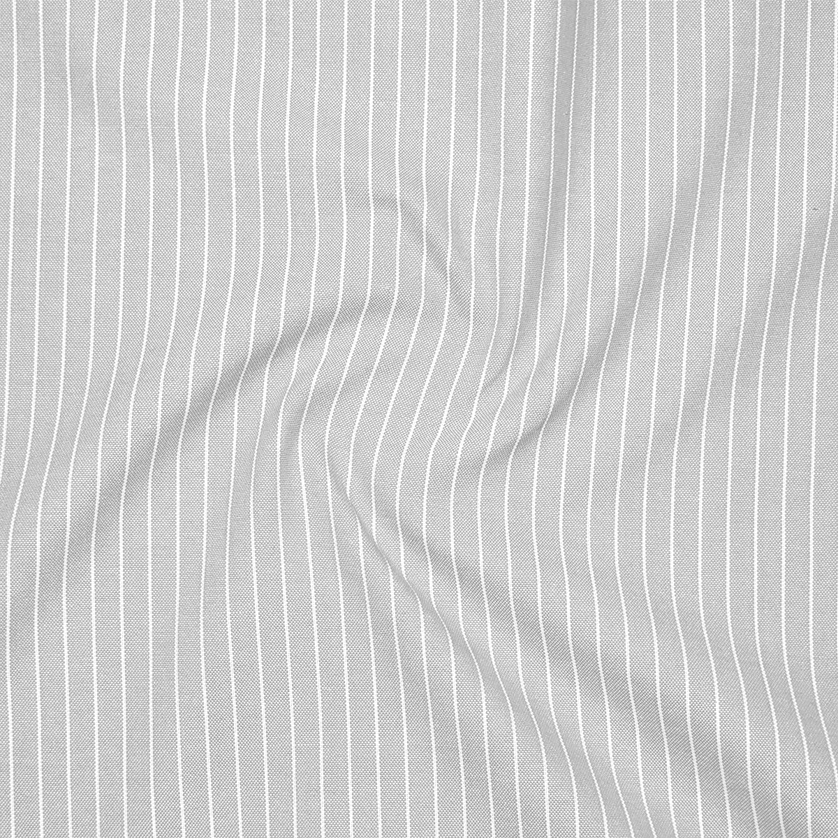 Grey Small Pinstripe Oxford Shirt For Men