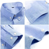 Ice Blue Oxford Cotton Shirt For Man