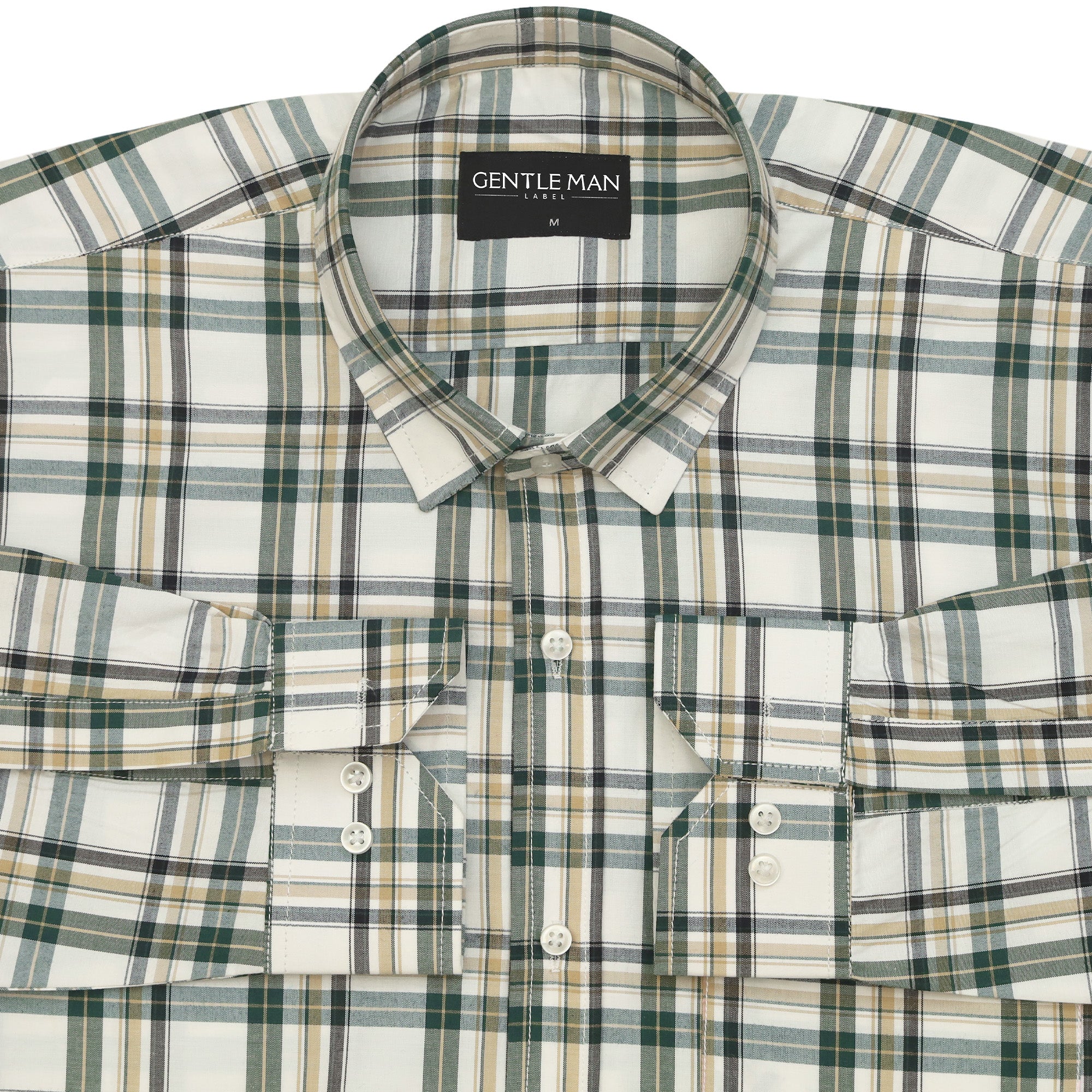 Amber Forest Classic Check Paper Cotton Shirt For Men