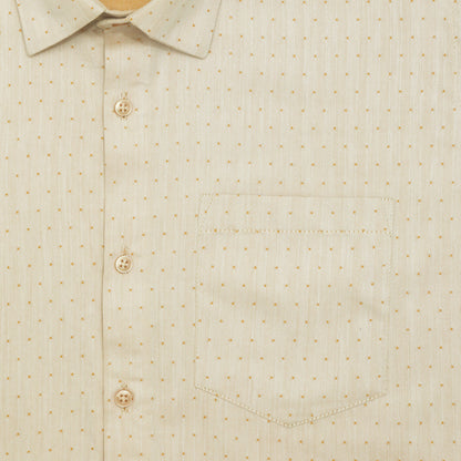 Sun Beige Party Wear Shirt for Men
