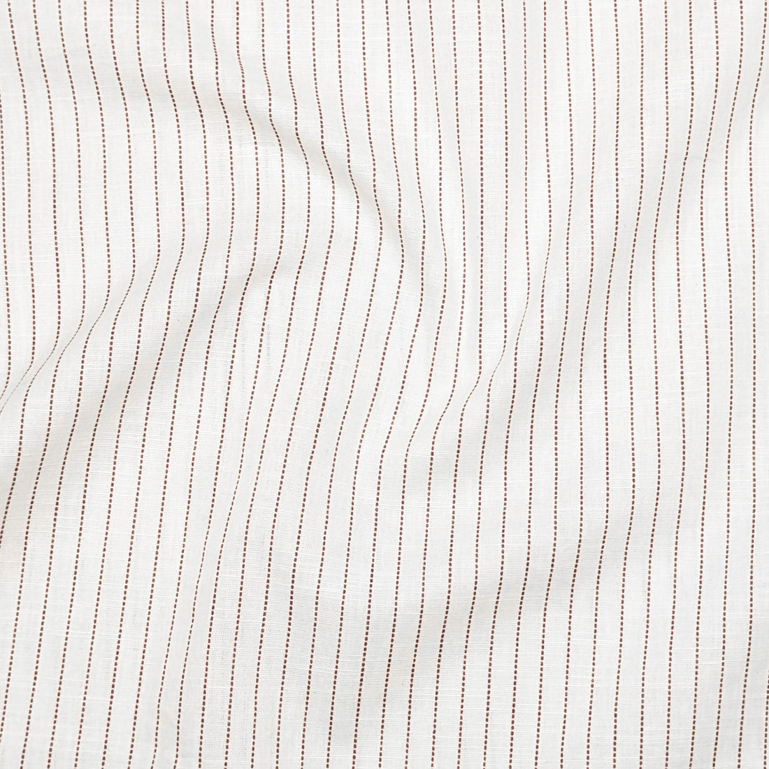 Fine Maroon Pinstripe Linen Shirt