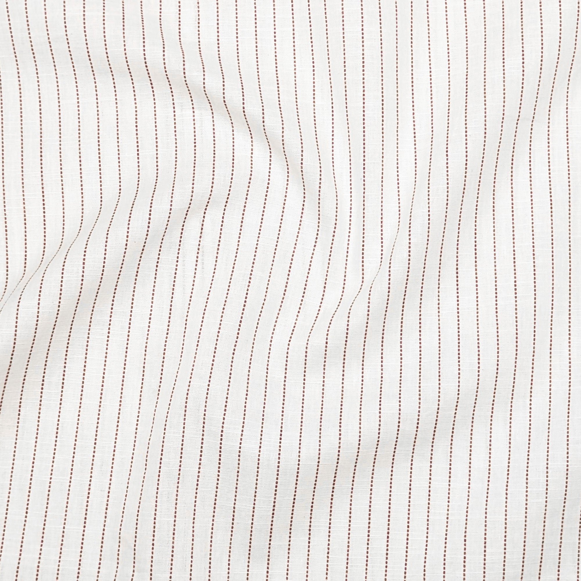 Fine Maroon Pinstripe Linen Shirt