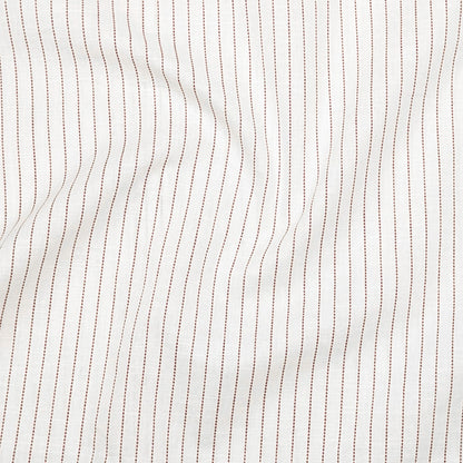 Fine Maroon Pinstripe Linen Shirt For Men