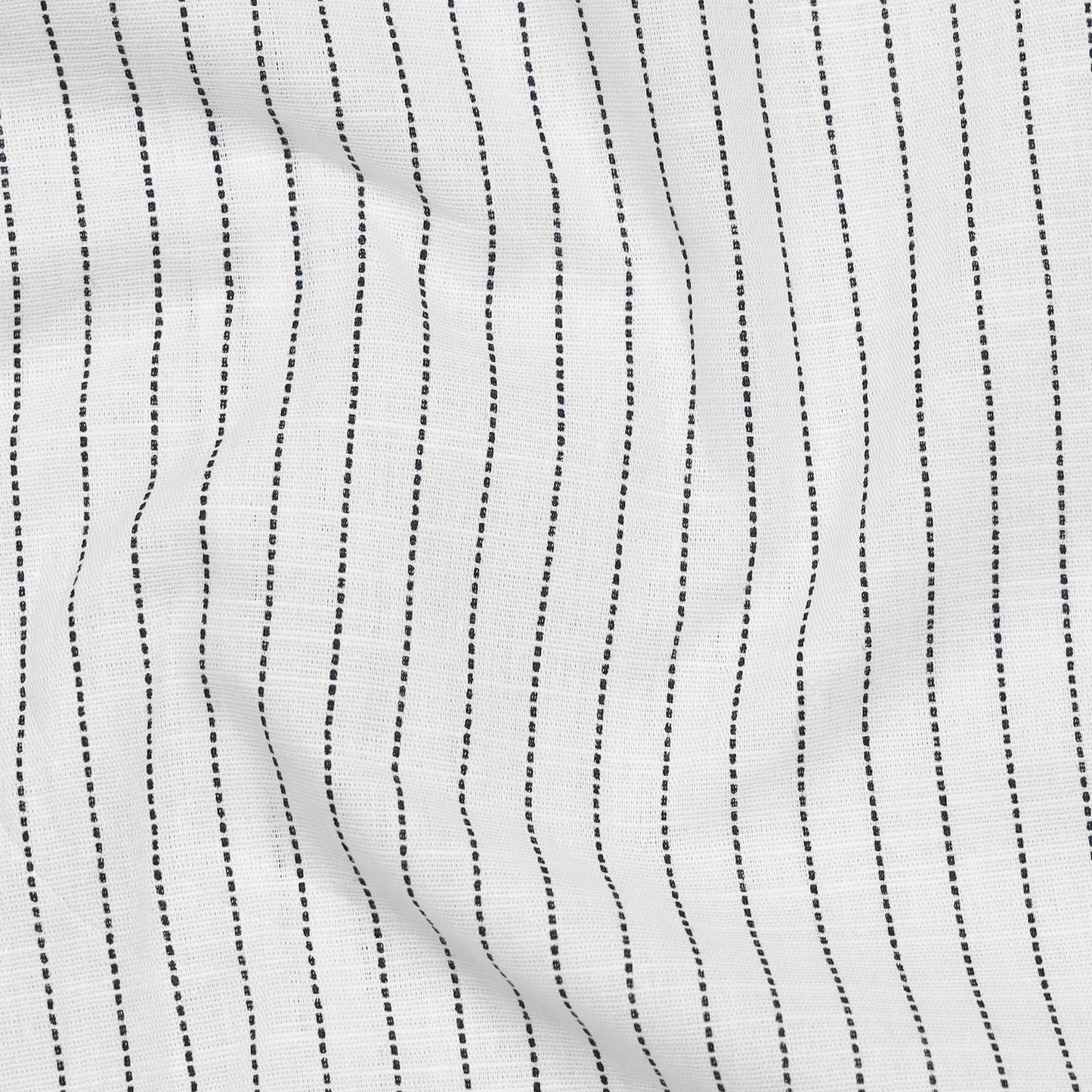 Pack of 2 Pearl White Satin & Fine Black Pinstripe Linen Shirts Bundle for Men