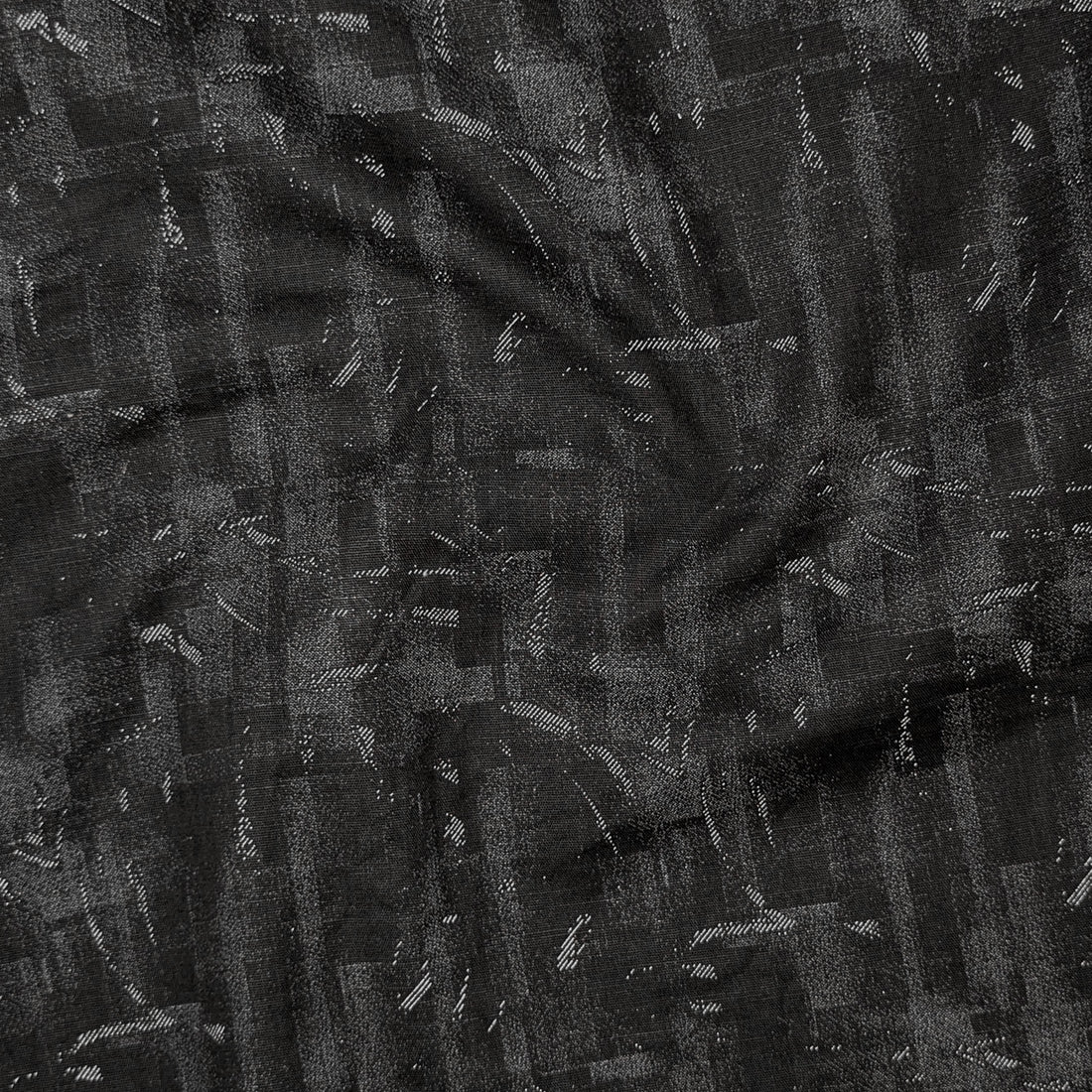 Charcoal Drift Abstract Linen Shirt