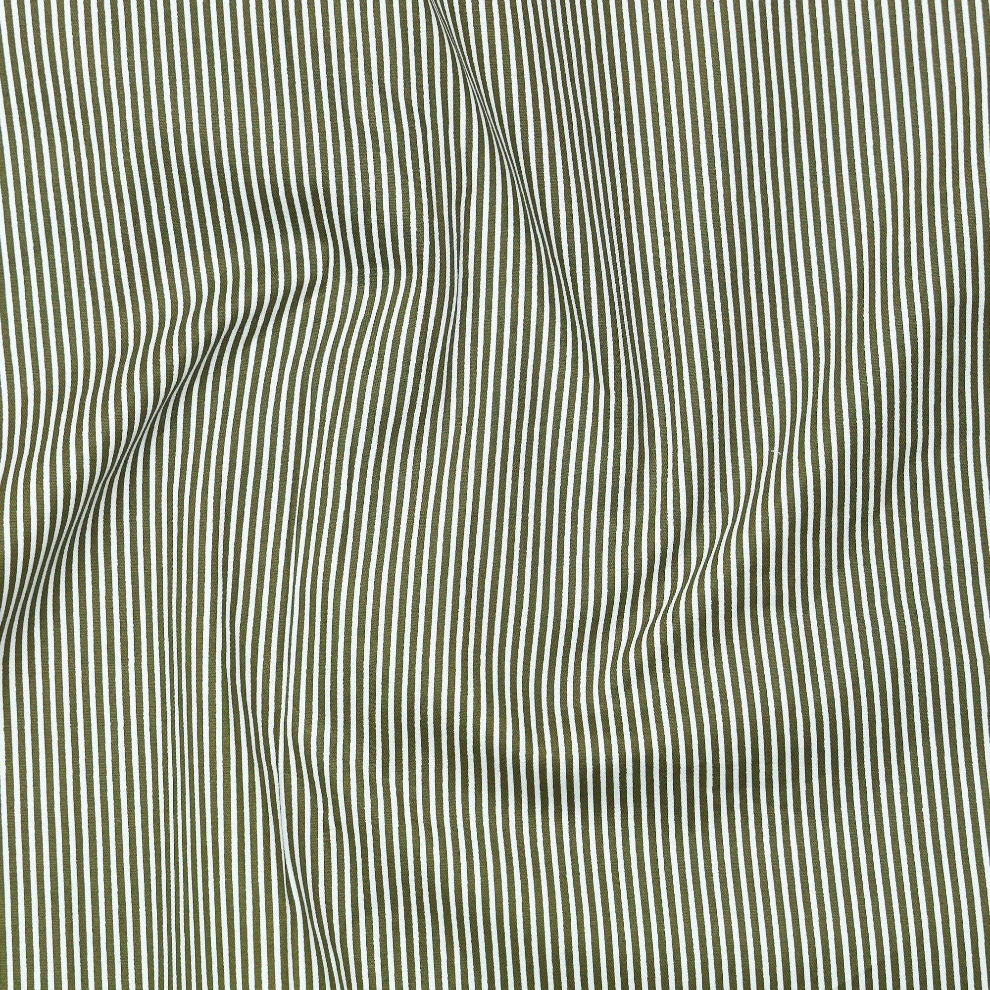 Pack of 2 Olive & Light Grey Cotton Blend Stripes Shirts Bundle For Men
