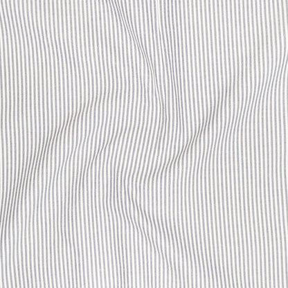 Silver Grey Pinstripe Oxford Shirt For Men