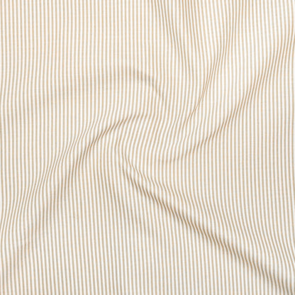 Bold Beige Pinstripe Oxford Shirt For Men